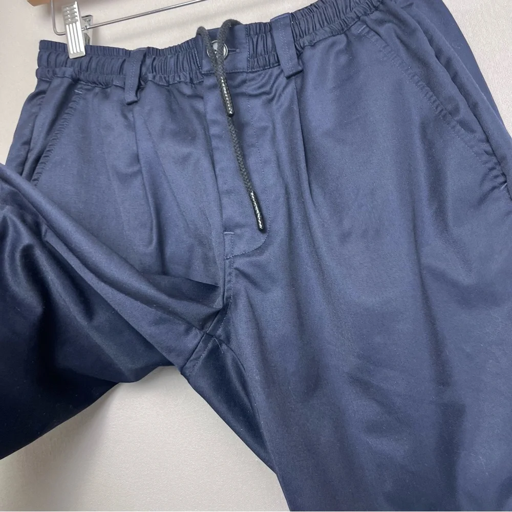 Saturdays NYC Blue Drawstring Shorts Wool Blend‎ Size XS 8”
